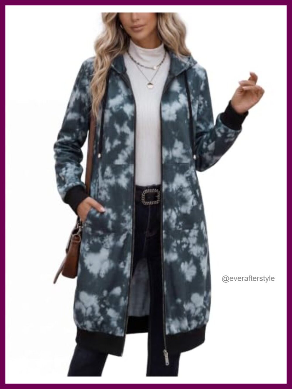 Women's Oversized Fleece Zip Up Hoodie Longline Hooded Sweatshirt